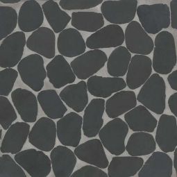 Bedrosians Waterbrook - Super Black Jumbo Sliced Pebble Mosaic