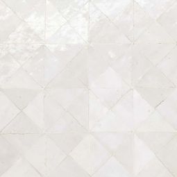 Bedrosians Zagora - Blanc Triangle Glossy Zellige Mosaic Tile