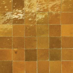 Bedrosians Zagora - Caramel 2" x 2" Glossy Zellige Mosaic Tile