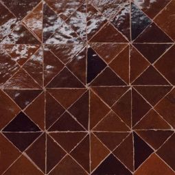 Bedrosians Zagora - Maroon Triangle Glossy Zellige Mosaic Tile