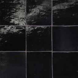 Bedrosians Zagora - Nero 4" x 4" Glossy Zellige Field Tile