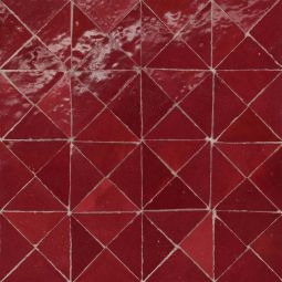 Bedrosians Zagora - Rouge Triangle Glossy Zellige Mosaic Tile