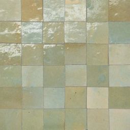 Bedrosians Zagora - Vert Gris 2" x 2" Glossy Zellige Mosaic Tile