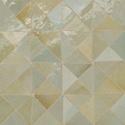 Bedrosians Zagora - Vert Gris Triangle Glossy Zellige Mosaic Tile