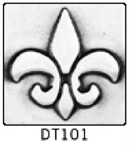 Solid Pewter Dots DT101 - 1.5" Fleur D' Lis