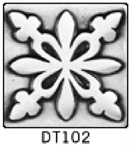 Solid Pewter Dots DT-102 - 1.5" Fleur D' Lis Cross