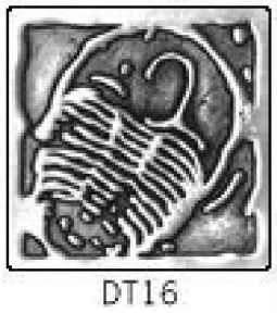 Solid Pewter Dots DT16 - 2" Trilobite Fossil