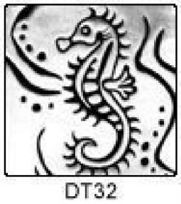Solid Pewter Dots DT32 - 2" Seahorse