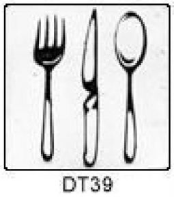 Solid Pewter Dots DT39 - 2" Fork, Knife & Spoon