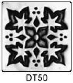 Solid Pewter Dots DT50 - 2" Flower Stencil