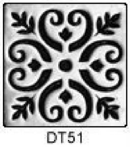 Solid Pewter Dots DT51 - 2" Leaf Stencil