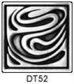 Solid Pewter Dots DT52 - 2" Art Nouveau Swirl
