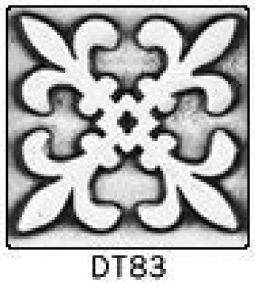 Solid Pewter Dots DT83 - 2" 4 Fleur D' Lis