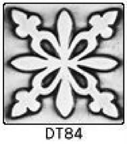 Solid Pewter Dots DT84 - 2" Fleur D' Lis Flower Pattern