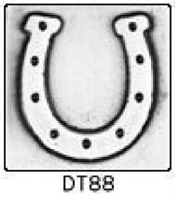 Solid Pewter Dots DT88 - 2" Lucky Horseshoe