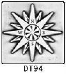 Solid Pewter Dots DT94 - 2" Compass Rose