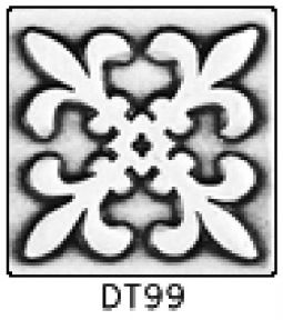 Solid Pewter Dots DT99 - 1.5" Fleur D' Lis