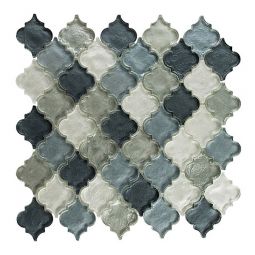 Zio Dentelle - Waterfall Grey Glass Mosaic