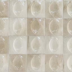 Tesoro Gleeze - Beige 3d Egg Deco Glossy  Tile