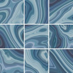 Tesoro Stream - Blue  6" x 6" Porcelain Tile