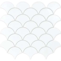 Emser Impact - White Fan Porcelain Mosaic