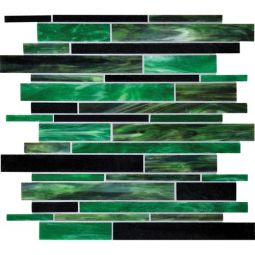 Daltile Serenade - Emerald City Random Interlocking Glass Mosaic