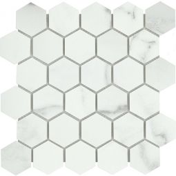 Emser Visconde - Silver 2" Hex Matte Porcelain Mosaic