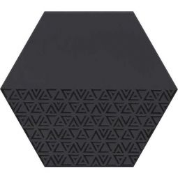 Emser Rhythm - Black Hex Pattern 11" x 13" Porcelain Tile
