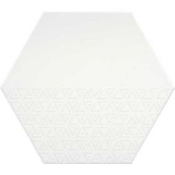 Emser Rhythm - White Hex Pattern 11" x 13" Porcelain Tile
