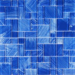 Tesoro Watercolors - Light Blue Random Glass Mosaic