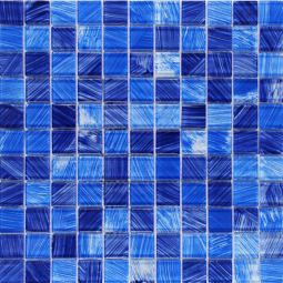 Tesoro Watercolors - Blue Mix 1" x 1" Glass Mosaic