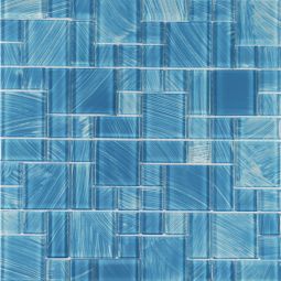 Tesoro Watercolors - Turquoise Random Glass Mosaic