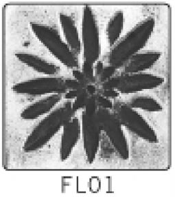 Solid Pewter Dots FL01 - 1.5" Carved Flower