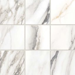 Bedrosians Prati - Calacatta Borghini Warm 4" x 4" Honed Porcelain Mosaic