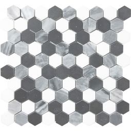 Tesoro Metropolitan Blends - Hexagon Thassos, Bardiglio And Black