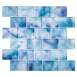 Zio Frothy Swirls - Ink Drops Glass Mosaic