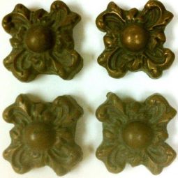 Florette - Bronze - 2" x 2" - 4 Pieces