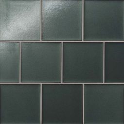 Bedrosians Kaikos - Dark Green 4" x 4" Matte Glass Field Tile