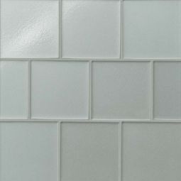 Bedrosians Kaikos - Silver 4" x 4" Matte Glass Field Tile
