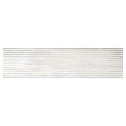 Zio Groove - Swing White 3" x 12" Glossy Porcelain Tile