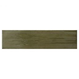 Zio Groove - Bass Green 3" x 12" Glossy Porcelain Tile