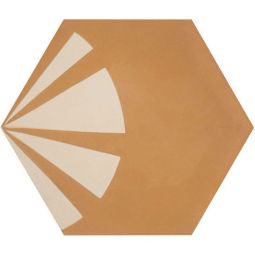 Granada Tile - Ginko Butterscotch Cement Hexagon Decos