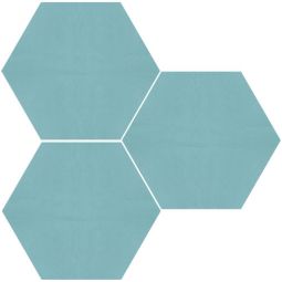 Granada Tile - Aqua 8" x 9" Hexagon Cement Tile