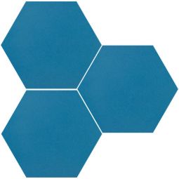Granada Tile - Blue 8" x 9" Hexagon Cement Tile