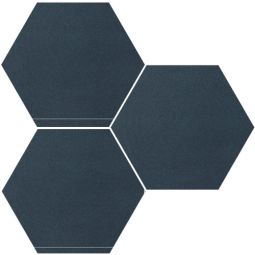 Granada Tile - Midnight 8" x 9" Hexagon Cement Tile