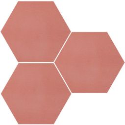 Granada Tile - Rose 8" x 9" Hexagon Cement Tile