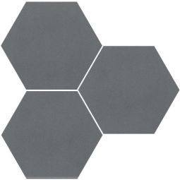 Granada Tile - Silver 8" x 9" Hexagon Cement Tile
