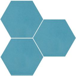 Granada Tile - Turquoise 8" x 9" Hexagon Cement Tile