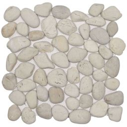 Tesoro Ocean Stones - Classic White Pebble Mosaic