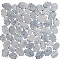 Tesoro Ocean Stones - Coin Swirl Grey Pebble Mosaic